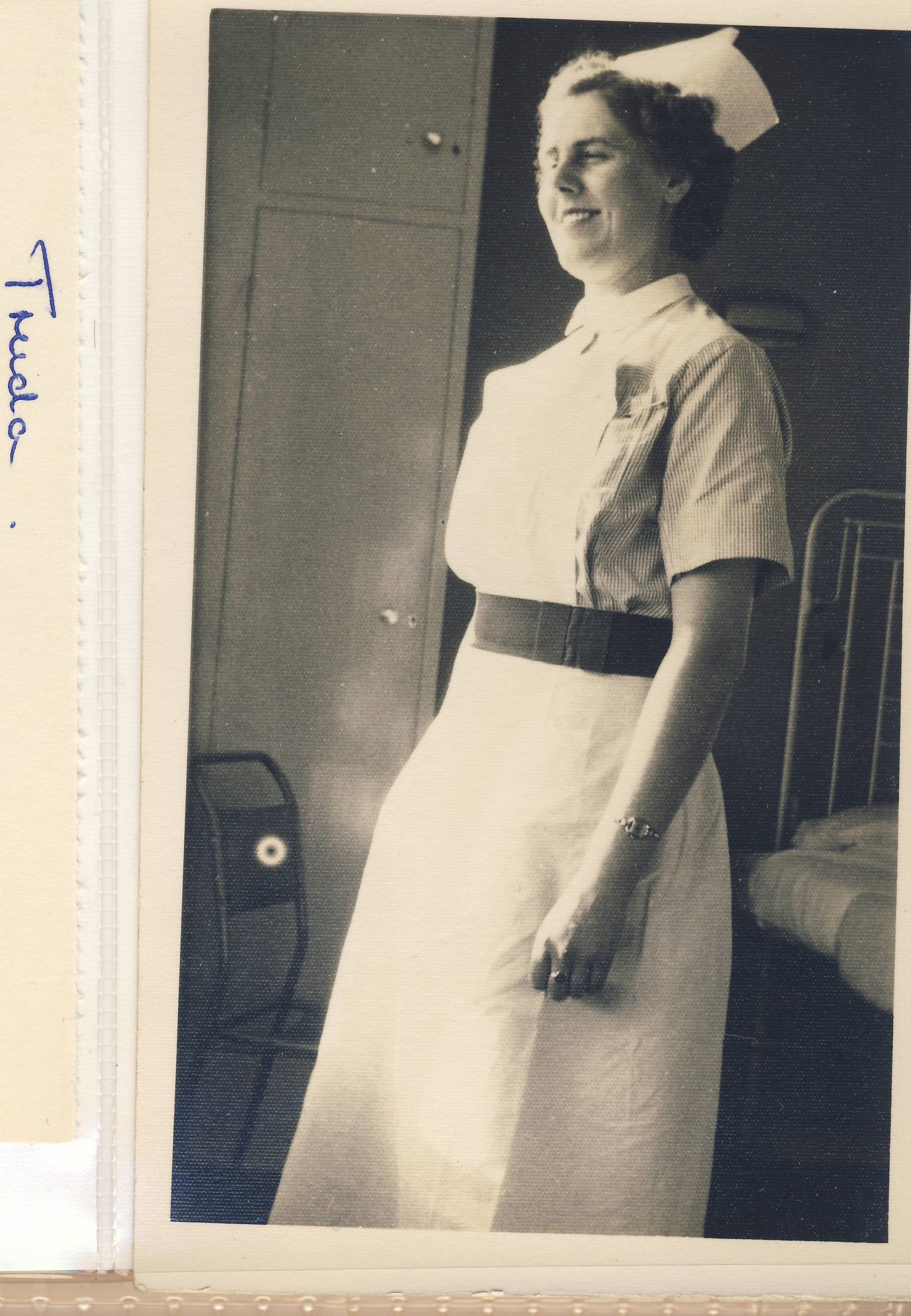 Truda in her nursing uniform